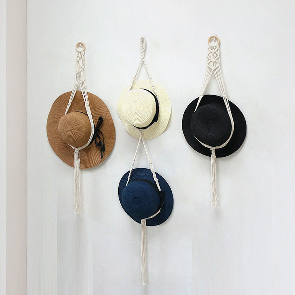 Macrame Hanging Sun Hat Organizer Bowlift