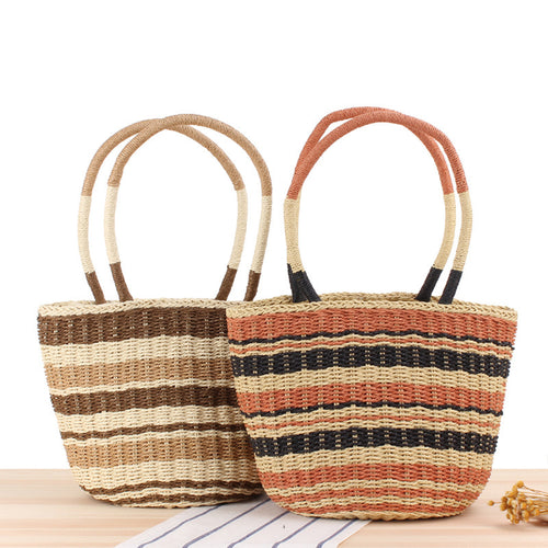 Braided beach bag with wide carrying handle Bowlift