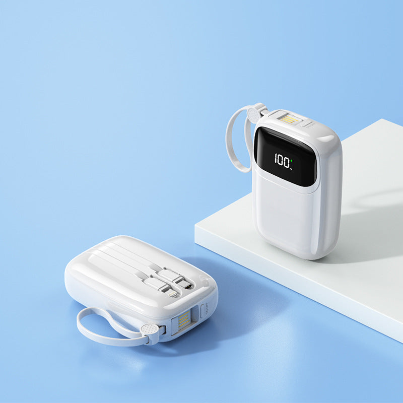 Compact power bank with intelligent fast charging port and digital battery level indicator Bowlift