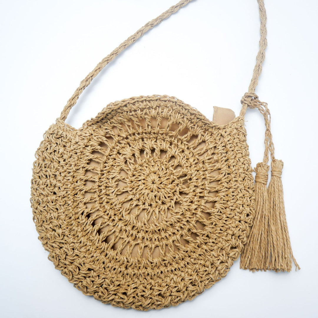 Hand-knotted shoulder bag with tassels Bowlift