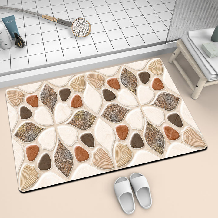 Artistic Mosaic Bath Mat Bowlift