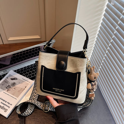 Chic Structured Mini Bucket Bag Bowlift