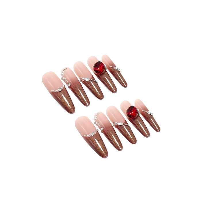 Artificial nails with glamorous accents Bowlift