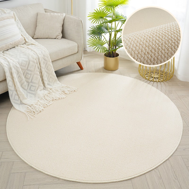 Round Natural Fiber Area Rug