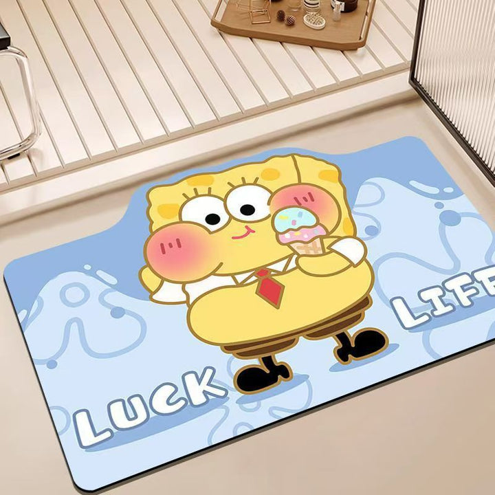 Cartoon Character Themed Bath Mat Bowlift