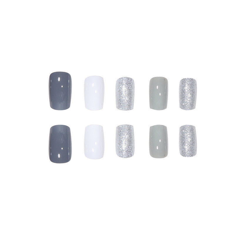 Chic Press-On Nail Set with Textured Finish Bowlift