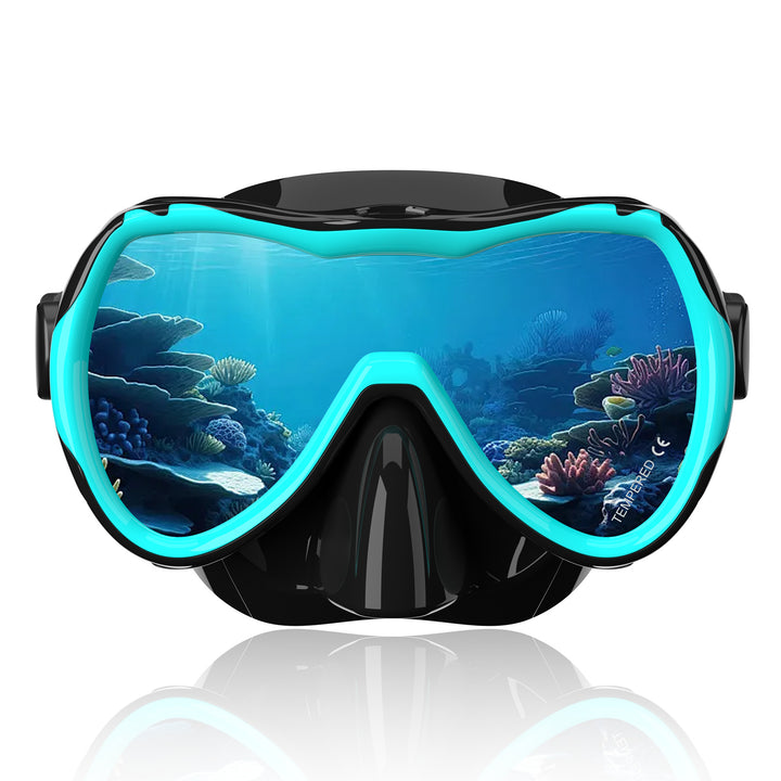 Diving mask with wide field of vision by Bowlift