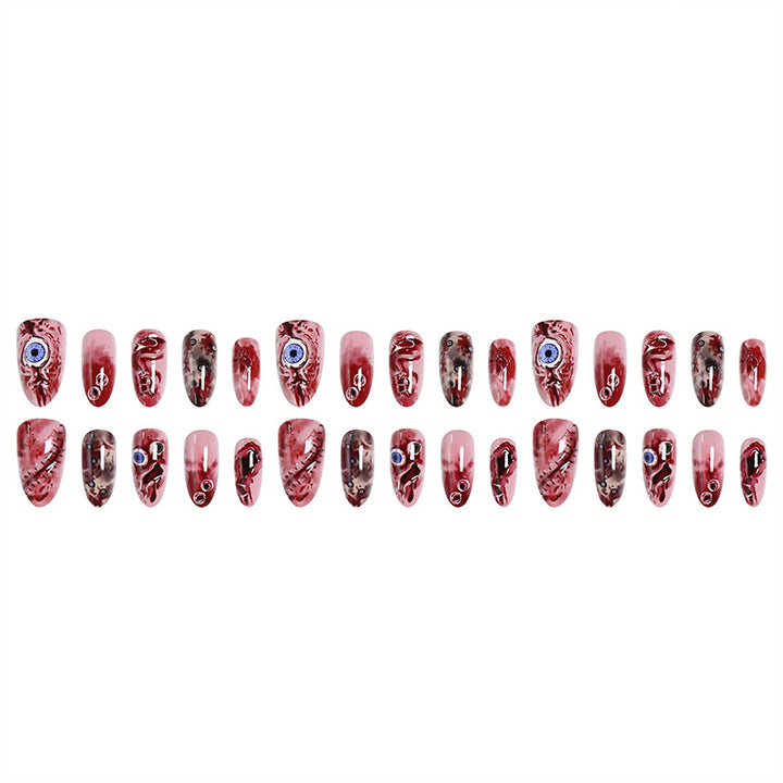 Creative artificial nail set with unique, artistic accents Bowlift