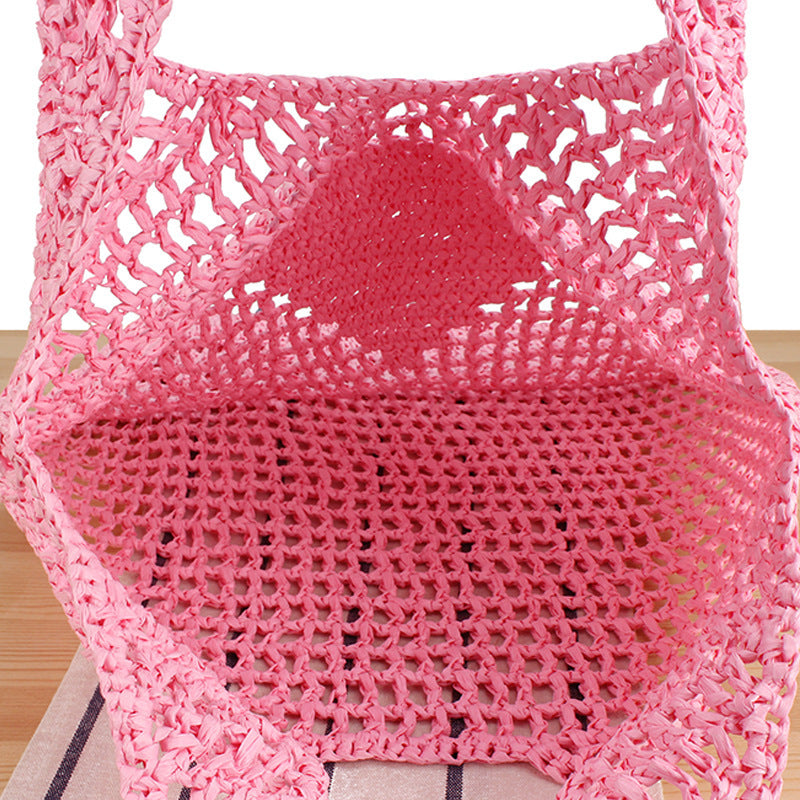 Hand-knotted net tote bag Bowlift