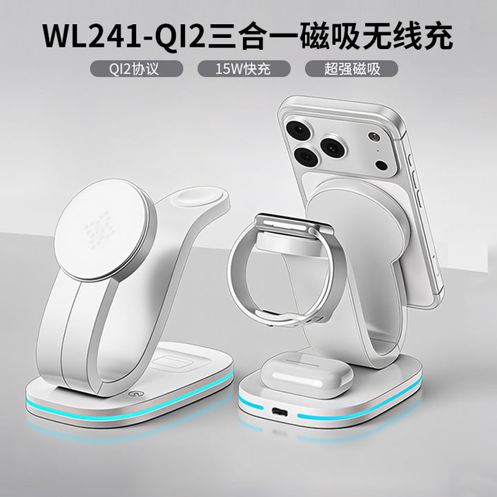Ladies wireless 3-in-1 charger Bowlift
