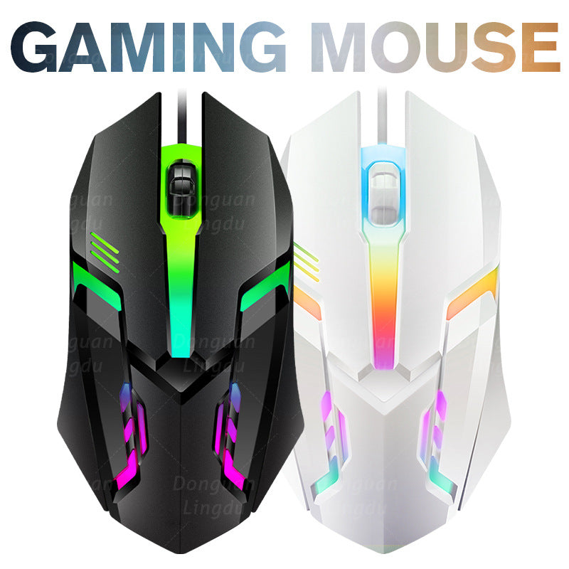 Men's High-Precision Ergonomic Gaming Mouse with RGB Lighting Bowlift