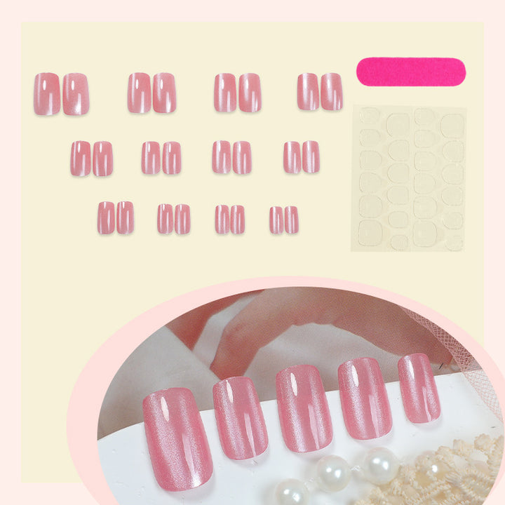 Elegant Glitter-Accent Press-On Nail Set