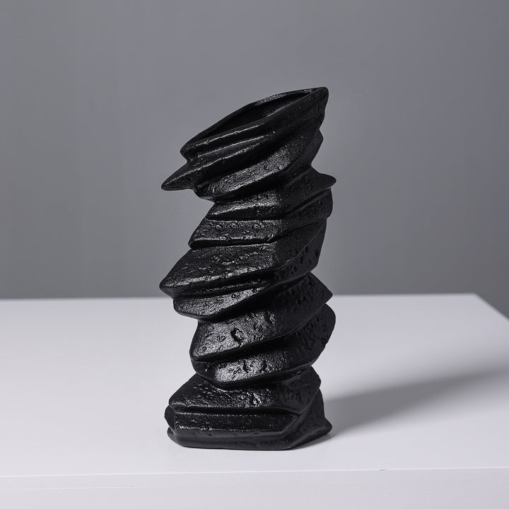 Abstract Textured Ceramic Sculpture Bowlift