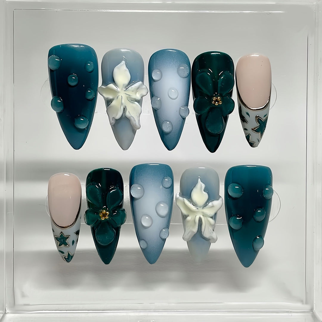 Artistic Gel Nail Art Design Bowlift