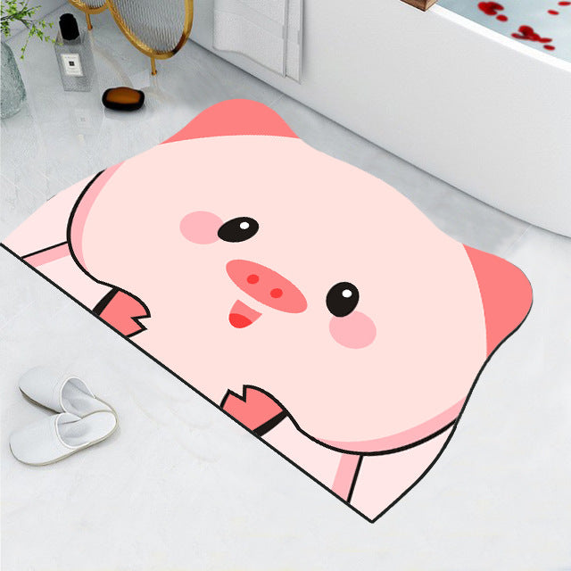 Cute Cat Design Bath Mat Bowlift