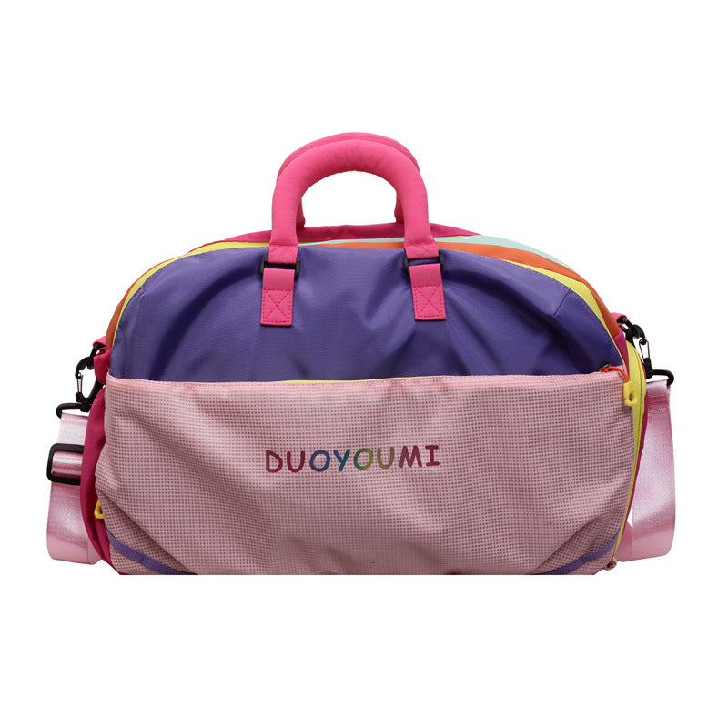Colorful Multi-Compartment Travel Duffle