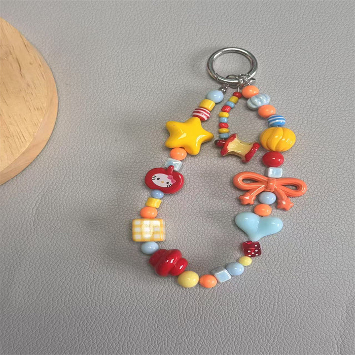 Playful Beaded Charm Keychain Bowlift 1790134757