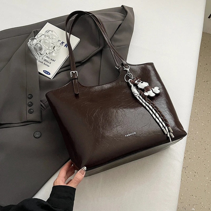 Luxurious Textured Leather Tote Bowlift