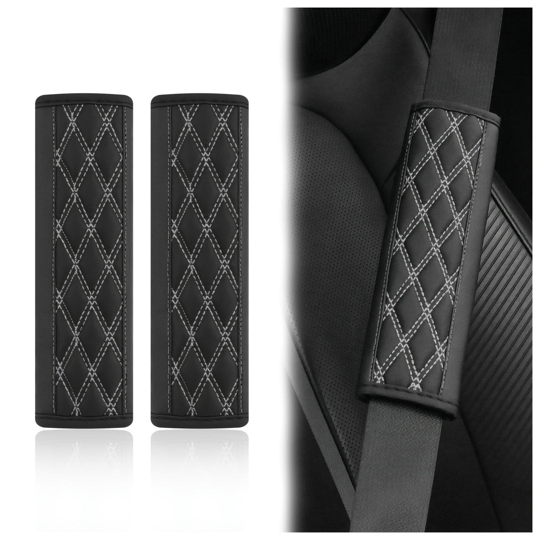 Quilted PU Leather Seat Belt Shoulder Pads Bowlift