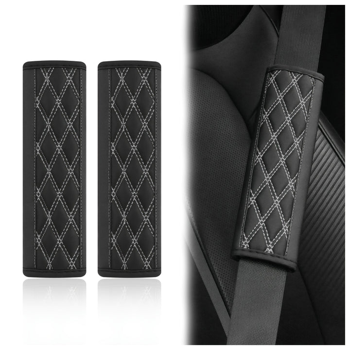 Quilted PU Leather Seat Belt Shoulder Pads Bowlift