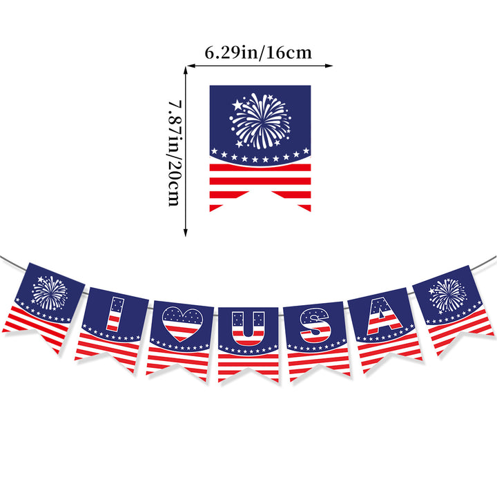 Unisex nan Pappteller Set with patriotic star stripe motif and convenient plate size Bowlift
