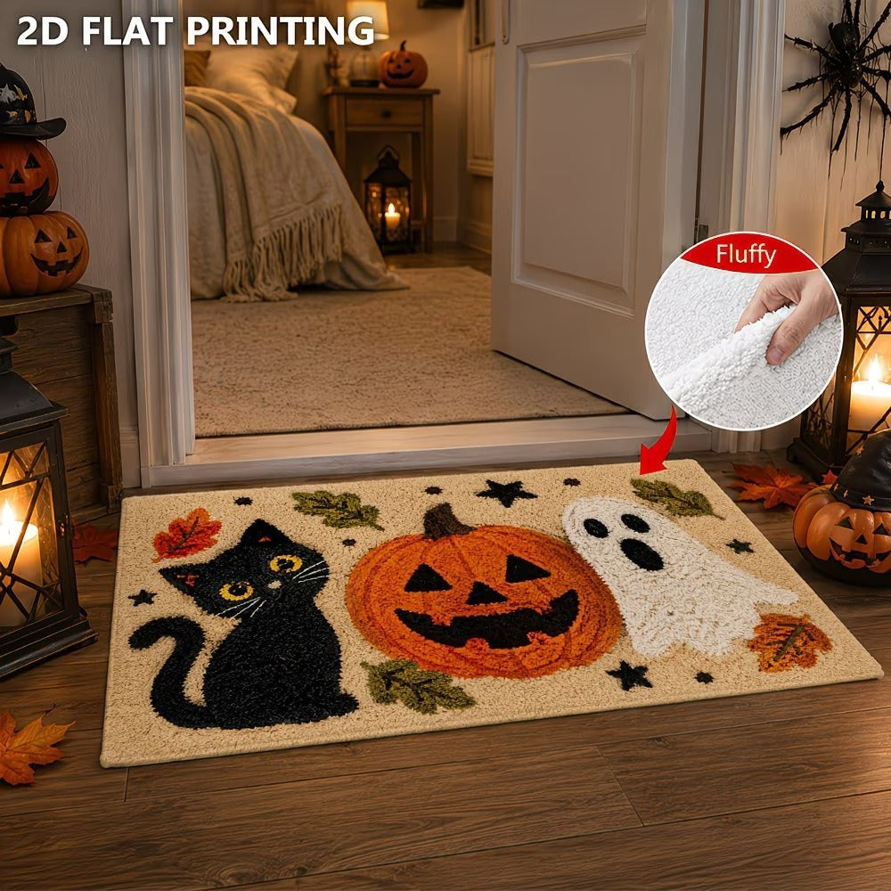 Autumn-Themed Plush Decorative Mat Bowlift