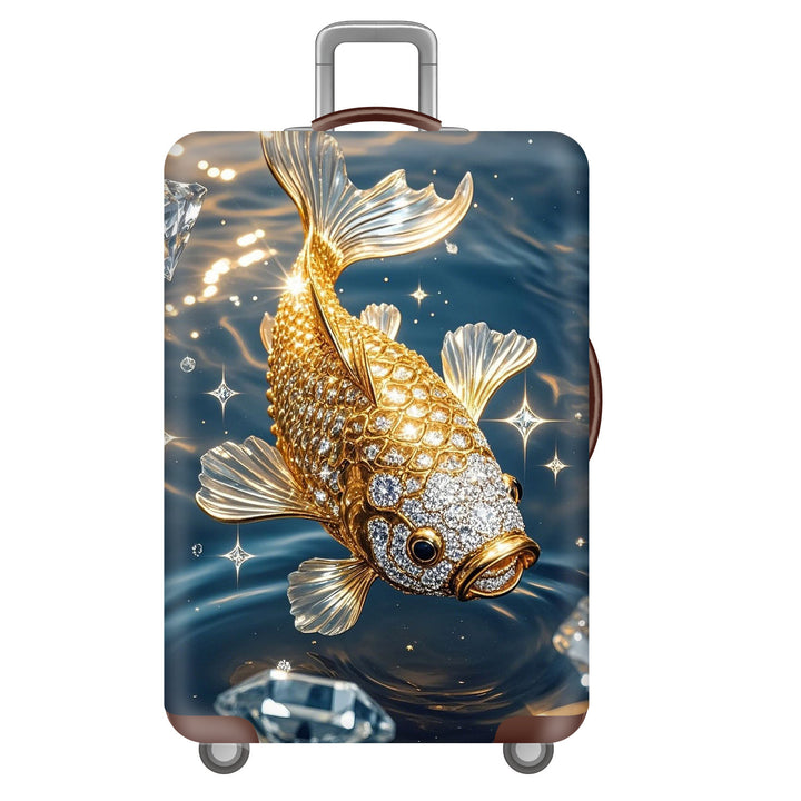 Unisex hard-shell travel suitcase with imaginative, cultural motif Bowlift