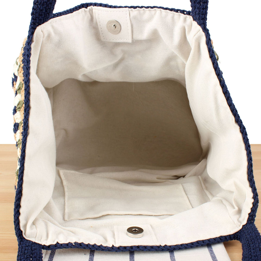 Crochet Tote Bag with Unique Pattern Bowlift