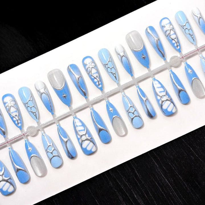 Elegant Press-On Nail Art Design Set