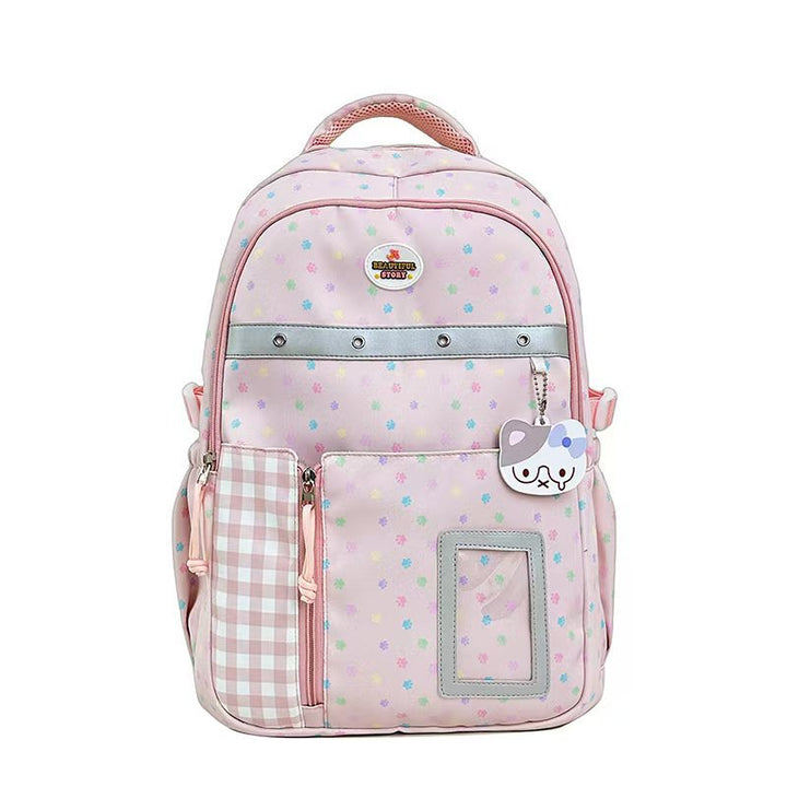 Multi-Pocket Patterned Backpack Bowlift