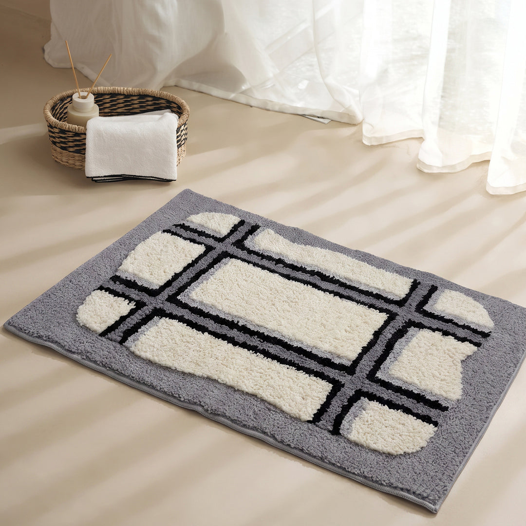 Plush Textured Bathroom Rug