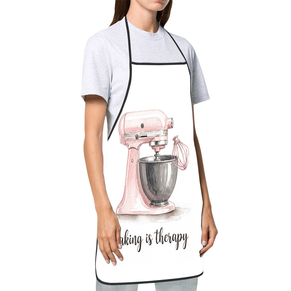 Dog Lover Full-Coverage Kitchen Apron With Adjustable Neck Strap And Waterproof Polyester Shell