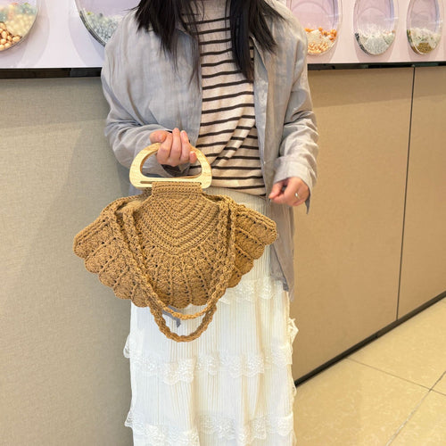 Hand-knotted Shoulder Bag Made of Cotton Bowlift