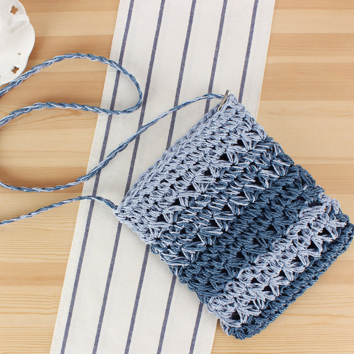 Hand-knotted crossbody bag with innovative fabric Bowlift