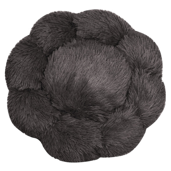 Flower-Shaped Plush Dog Bed