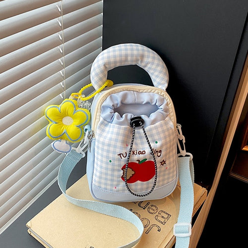 Playful Gingham Print Mini Backpack Bowlift