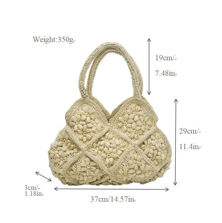Handmade bag with floral motifs Bowlift