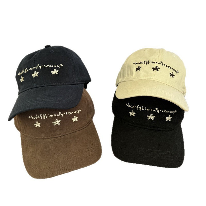 Women's Casual Embroidered Cotton Baseball Cap Bowlift