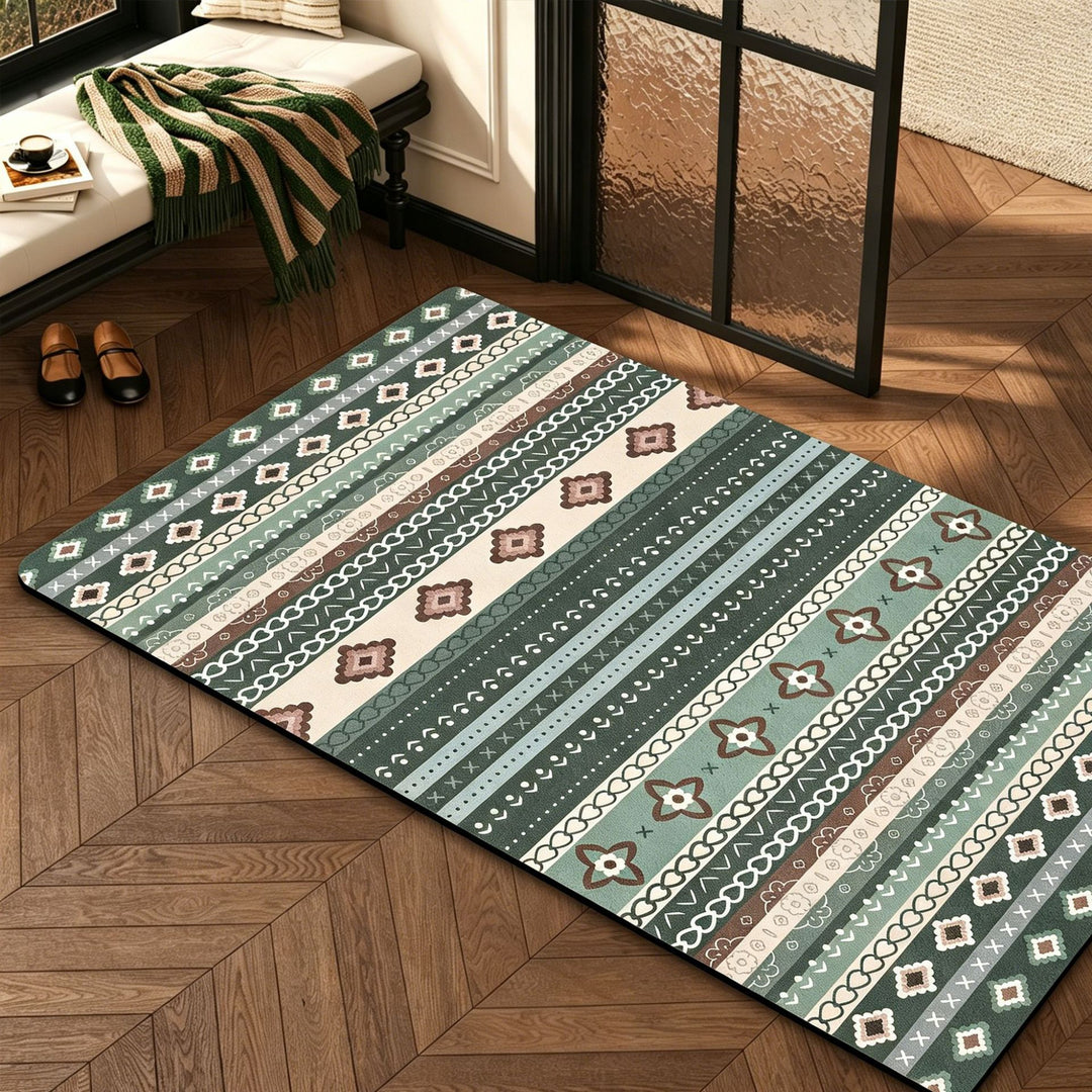 Stylish Geometric Pattern Bathroom Mat Bowlift