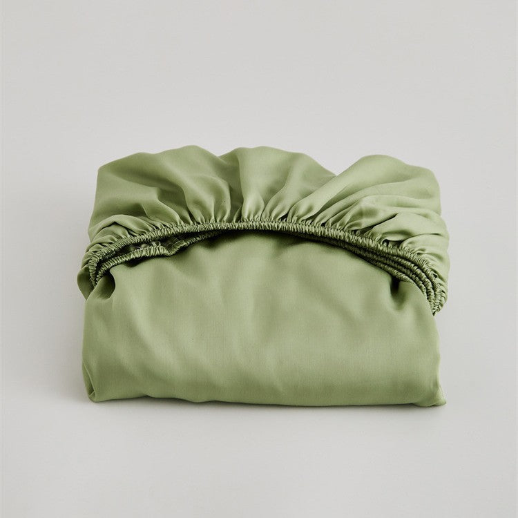 Fitted sheet made of fine cotton satin with extra high skirt and elastic all-around rubber Bowlift