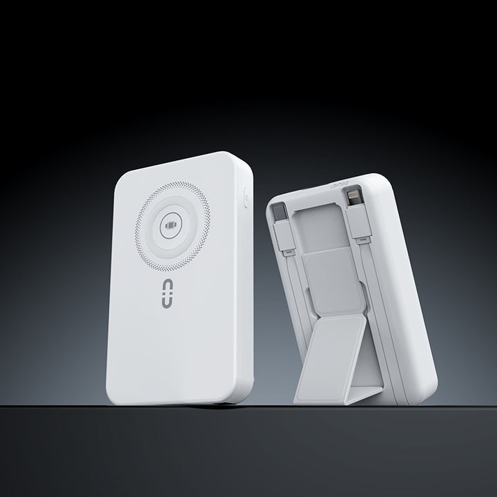 Portable power bank with integrated stand function and fast charging system Bowlift
