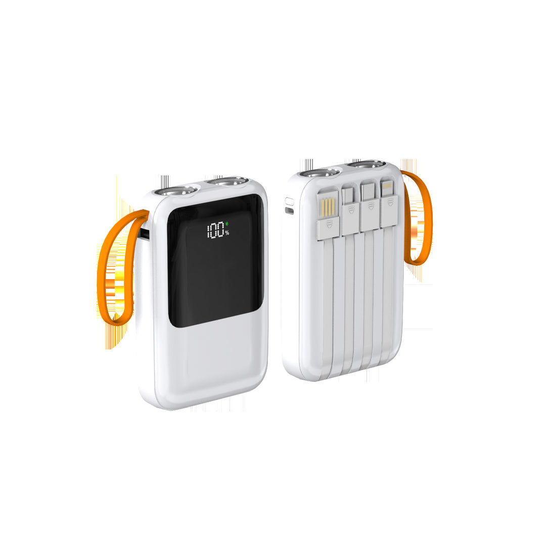Portable power bank with versatile charging ports and LED display Bowlift