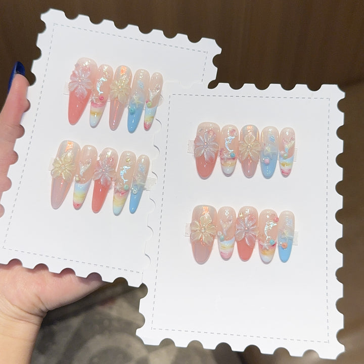 Artificial Flowers Nail Tips Bowlift