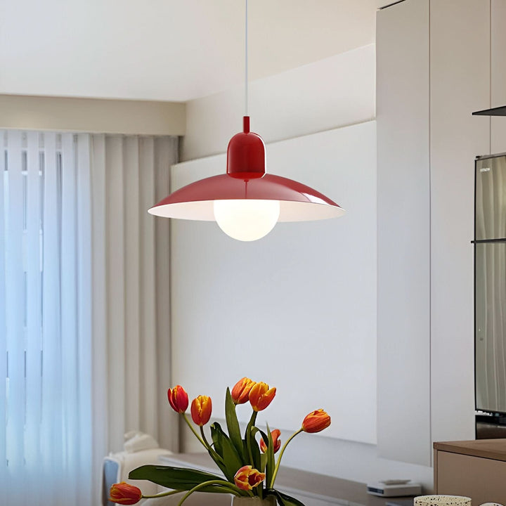 BowLift | Modern Macaron Bauhaus Pendant Light – Iron Shade