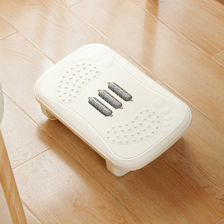 Ergonomic Footrest Step Stool with Massage Rollers Bowlift