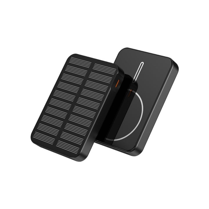 Solar-powered power bank with fast charging function and LED light Bowlift