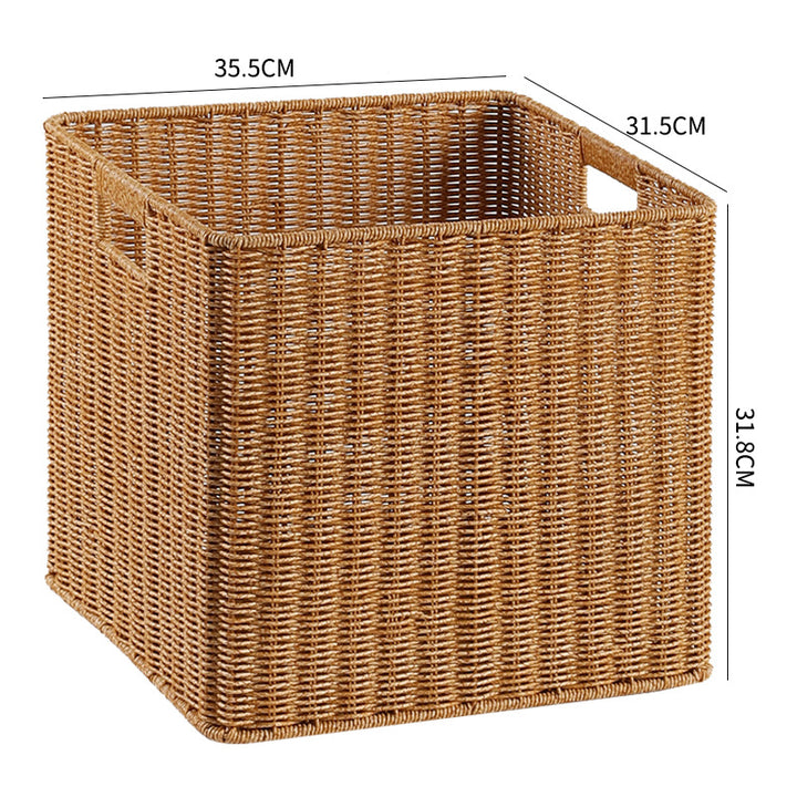 Handcrafted Rectangular Wicker Storage Bin Bowlift
