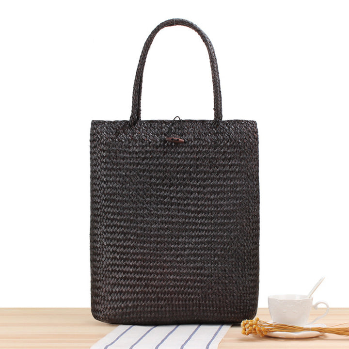 Shopping bag made of woven natural material Bowlift