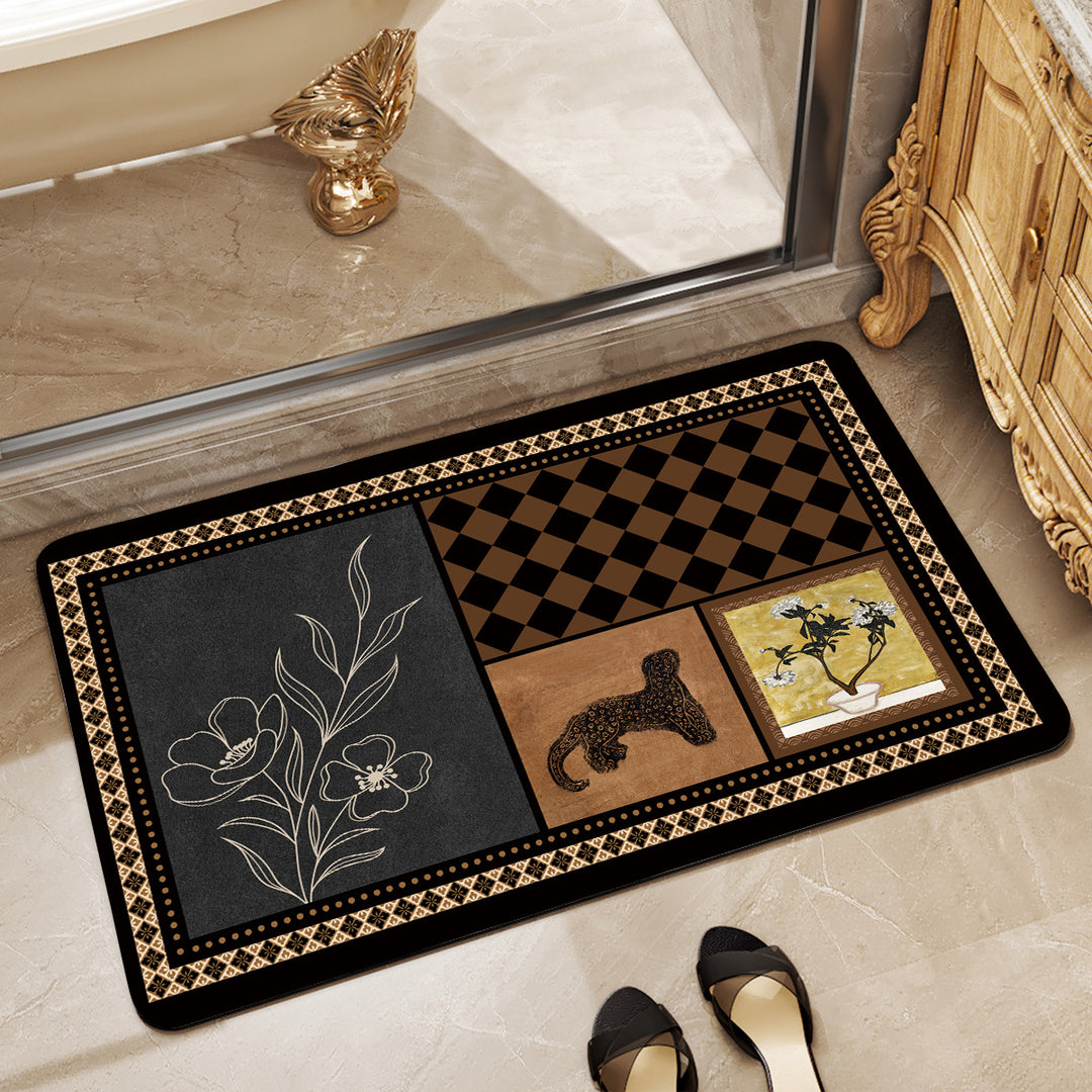 Stylish Patterned Bath Mat Bowlift