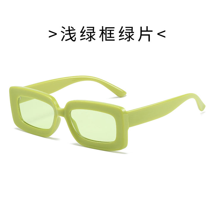Women's Fashion Turtle Sunglasses with Rectangular Frame and Gradient Lenses Bowlift